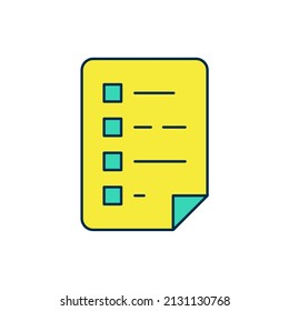 Filled outline Clipboard with checklist icon isolated on white background. Control list symbol. Survey poll or questionnaire feedback form.  Vector