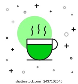 Icono de taza de café aislado sobre fondo blanco. Taza de té. Bebida caliente café.  Vector