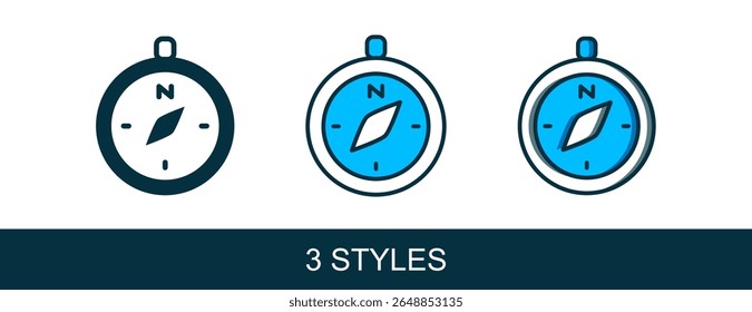 Filled outline Compass icon isolated on white background. Windrose navigation symbol. Wind rose sign.  Vector
