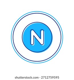 Esquema relleno Icono de brújula norte aislado sobre fondo blanco. Símbolo de navegación de Windrose. Signo de la rosa del viento.  Vector