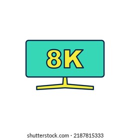 Filled outline Computer monitor icon isolated on white background. PC component sign.  Vector