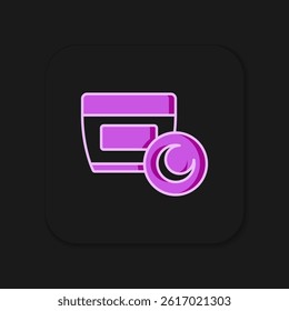 Filled outline Cream or lotion cosmetic tube icon isolated on black background. Body care products for woman. Flat filled outline style with shadow. Vector