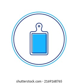 Esquema relleno Icono de tablero de corte aislado en fondo blanco. Símbolo del tablero de corte.  Vector