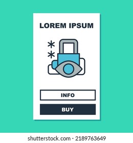 Filled outline Cyber security icon isolated on turquoise background. Closed padlock on digital circuit board. Safety concept. Digital data protection.  Vector