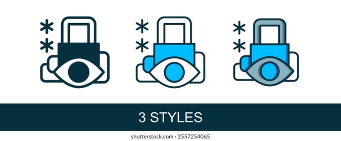 Filled outline Cyber security icon isolated on white background. Closed padlock on digital circuit board. Safety concept. Digital data protection.  Vector