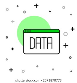 Filled outline Data analysis icon isolated on white background. Business data analysis process, statistics. Charts and diagrams.  Vector