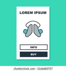Filled outline Dental tooth plate icon isolated on turquoise background.  Vector