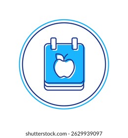 Contorno preenchido ícone plano Dieta isolado em isolado no fundo branco. Conceito de maratona de fitness, nutrição adequada, comida saudável, corpo bonito, verduras, emagrecimento.  Vetor