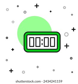 Icono de despertador digital aislado sobre fondo blanco. Reloj despertador electrónico. Icono de Hora.  Vector