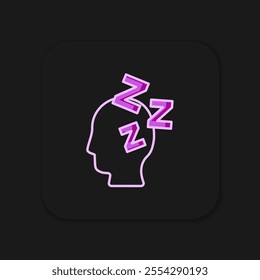 Filled outline Dreams icon isolated on black background. Sleep, rest, dream concept. Resting time and comfortable relaxation. Flat filled outline style with shadow. Vector