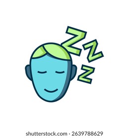 Filled outline Dreams icon isolated on white background. Sleep, rest, dream concept. Resting time and comfortable relaxation. Flat filled outline style with shadow. Vector