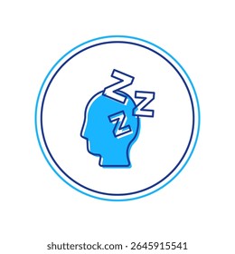 Filled outline Dreams icon isolated on white background. Sleep, rest, dream concept. Resting time and comfortable relaxation.  Vector