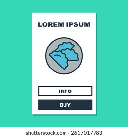 Filled outline Dumpling icon isolated on turquoise background. Traditional chinese dish.  Vector