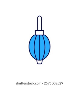 Filled outline Dust blower icon isolated on white background. Air duster. Lens cleaner. Camera sensor cleaning.  Vector