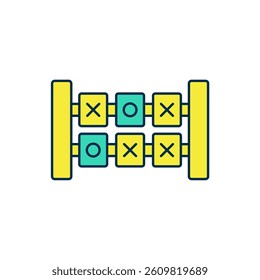 Filled outline Education logic game for preschool kids icon isolated on white background. Kids activity sheet. Count the number of cubes.  Vector