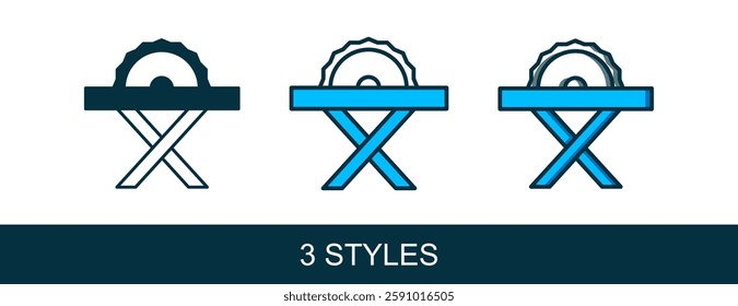 Filled outline Electric circular saw with steel toothed disc icon isolated on white background. Electric hand tool for cutting wood or metal.  Vector