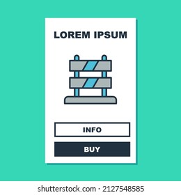 Filled outline End of railway tracks icon isolated on turquoise background. Stop sign. Railroad buffer end to destination.  Vector
