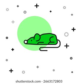 Filled outline Experimental mouse icon isolated on white background.  Vector
