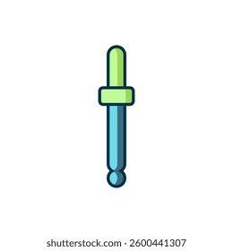 Filled outline Eyedropper color picker palette icon isolated on isolated on white background. Flat filled outline style with shadow. Vector