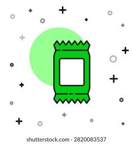 Filled outline Fertilizer bag icon isolated on white background.  Vector