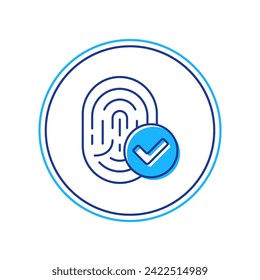 Filled outline Fingerprint icon isolated on white background. ID app icon. Identification sign. Touch id.  Vector