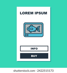 Filled outline Fish finder echo sounder icon isolated on turquoise background. Electronic equipment for fishing.  Vector