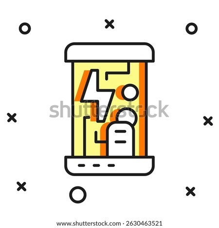 Filled outline Futuristic cryogenic capsules or containers icon isolated on white background. Cryonic technology for humans or cryogenic chamber. Flat filled outline style with shadow. Vector