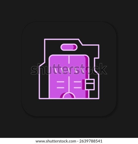 Filled outline Futuristic sliding doors icon isolated on black background. Flat filled outline style with shadow. Vector