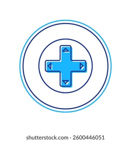 Filled outline Game controller or joystick for game console icon isolated on white background.  Vector