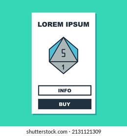 Filled outline Game dice icon isolated on turquoise background. Casino gambling.  Vector