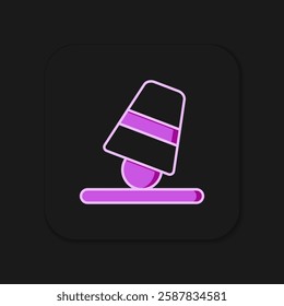 Filled outline Game thimbles icon isolated on black background. Ball and glass. Chance and fortune concept. Flat filled outline style with shadow. Vector