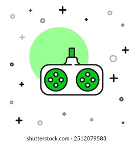 Filled outline Gamepad icon isolated on white background. Game controller.  Vector