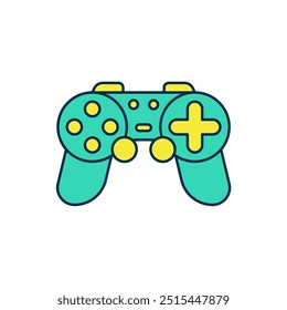 Filled outline Gamepad icon isolated on white background. Game controller.  Vector