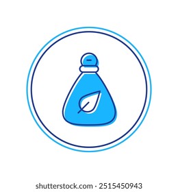 Filled outline Garbage bag icon isolated on white background.  Vector