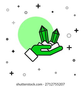 Icono de piedra preciosa de contorno lleno aislado sobre fondo blanco. Símbolo de joyería. Diamante.  Vector