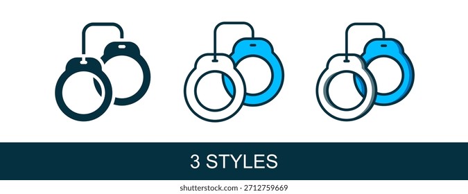 Esquema lleno Icono de esposas aislado sobre fondo blanco.  Vector