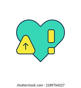 Filled outline Heart rate icon isolated on white background. Heartbeat sign. Heart pulse icon. Cardiogram icon.  Vector