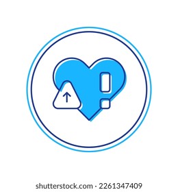 Filled outline Heart rate icon isolated on white background. Heartbeat sign. Heart pulse icon. Cardiogram icon.  Vector
