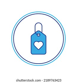 Filled outline Heart tag icon isolated on white background. Love symbol. Valentine day symbol.  Vector