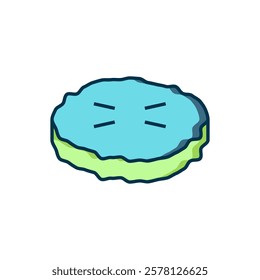 Filled outline Homemade pie icon isolated on white background. Flat filled outline style with shadow. Vector