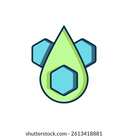 Filled outline Honeycomb icon isolated on white background. Honey cells symbol. Sweet natural food. Flat filled outline style with shadow. Vector