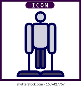 filled outline icon of dip section in vector design