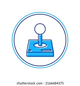 Filled outline Joystick for arcade machine icon isolated on white background. Joystick gamepad.  Vector