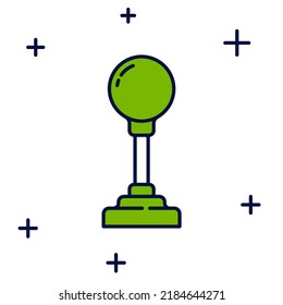 Símbolo relleno Joystick para el icono de máquina de arcade aislado en fondo blanco. Joystick gamepad.  Vector