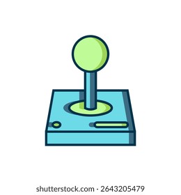 Filled outline Joystick for arcade machine icon isolated on white background. Joystick gamepad. Flat filled outline style with shadow. Vector