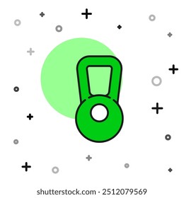 Filled outline Kettlebell icon isolated on white background. Sport equipment.  Vector