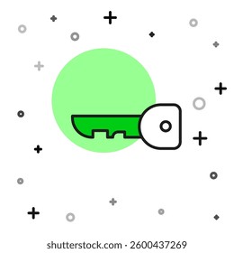 Filled outline Key icon isolated on white background.  Vector