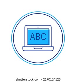 Filled outline Laptop icon isolated on white background. Computer notebook with empty screen sign.  Vector
