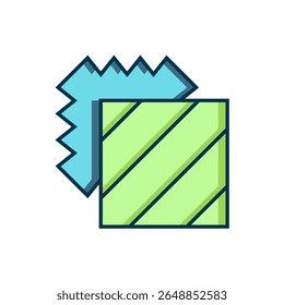Filled outline Layers clothing textile icon isolated on white background. Element of fabric features. Flat filled outline style with shadow. Vector