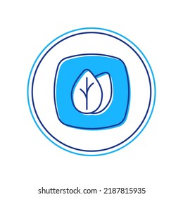 Filled outline Leaf icon isolated on white background. Leaves sign. Fresh natural product symbol.  Vector